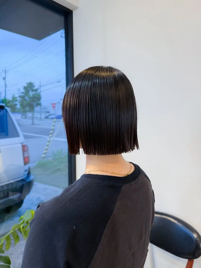 ミディアム ボブレイヤー募集中 出島　凜平のヘアスタイル