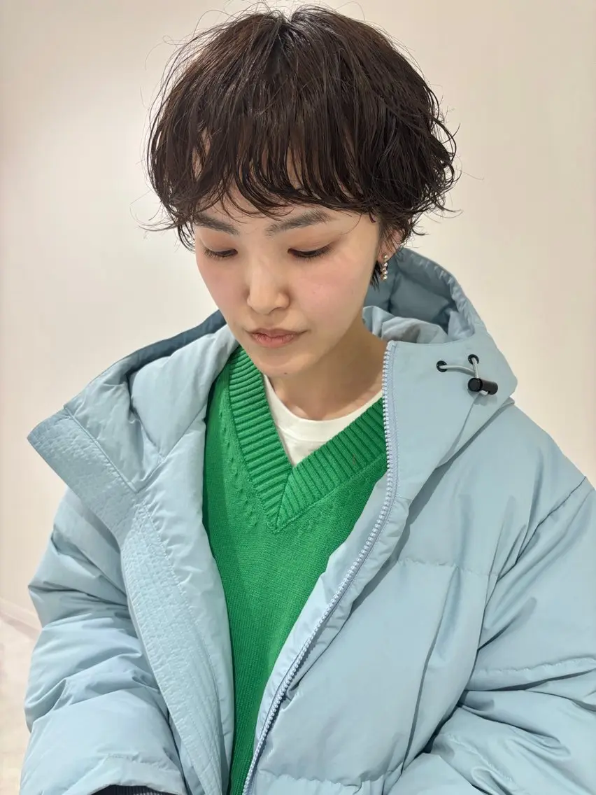 ショート パーマ ショートヘア カット パーマ ヘアセット 🌿ショート🌿 パーマ🌿淳平のヘアスタイル