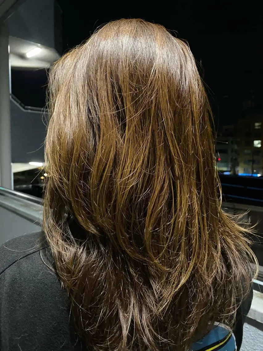 カラー ベージュカラー ブラウンカラー オリーブベージュ タグチ ランのヘアスタイル