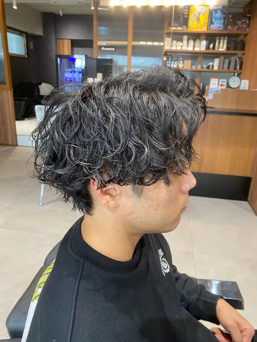 ショート カット パーマ 【メンズカット】 富塚 瑠士のヘアスタイル