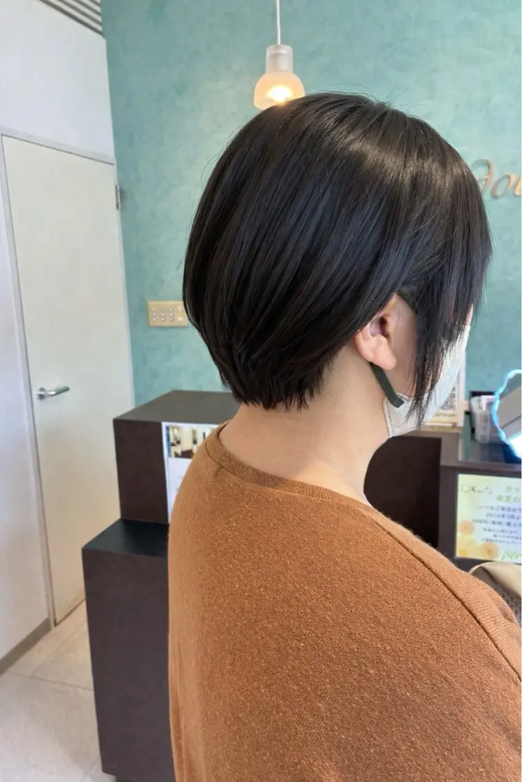 ショート くびれヘア ショートヘア カット パーマ トリートメント ふるた/四日市/ 大人女性/ショートのヘアスタイル