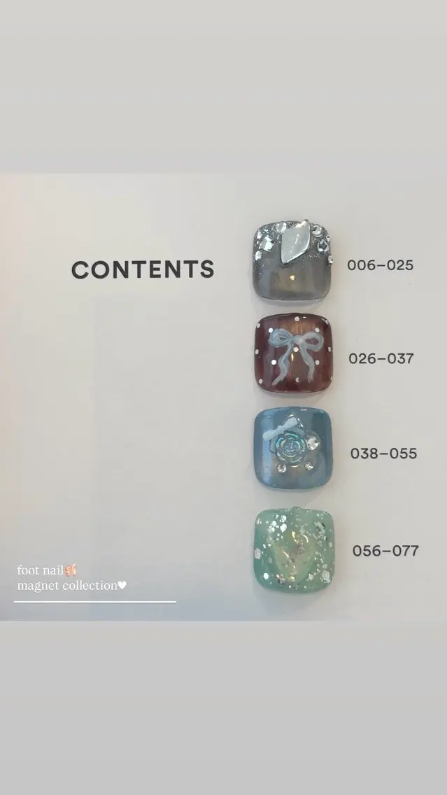 ネイル フットネイル マグネットネイル フットネイル Maede Kanaのネイルデザイン