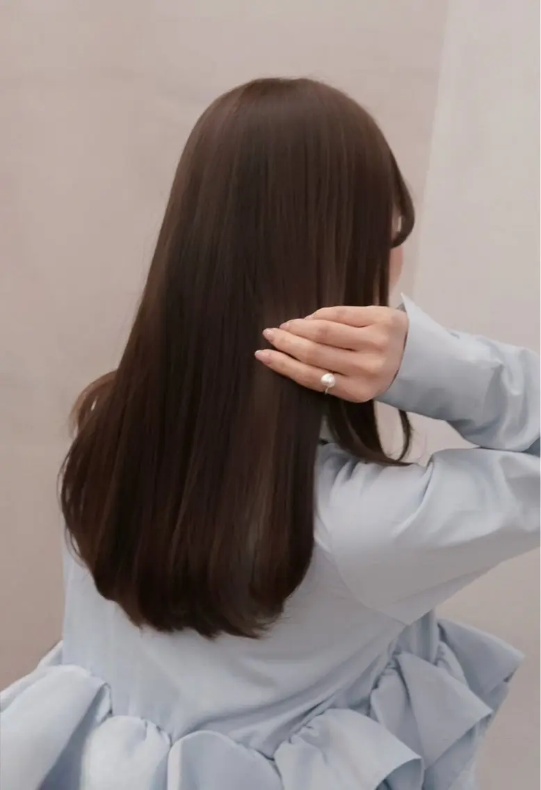セミロング カット ヘアカラー 縮毛矯正 髪質改善/ベージュ 🎀mikuのヘアスタイル