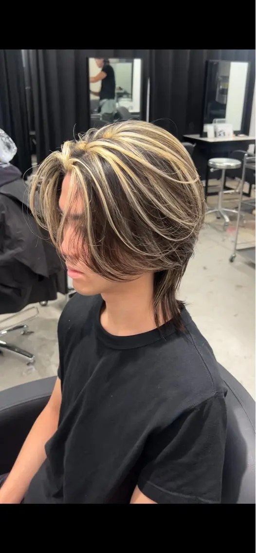 ミディアム カラー メンズ メンズハイライト ハイライトカラー ハイライト ヘアカラー KEIGO メンズ特化のヘアスタイル