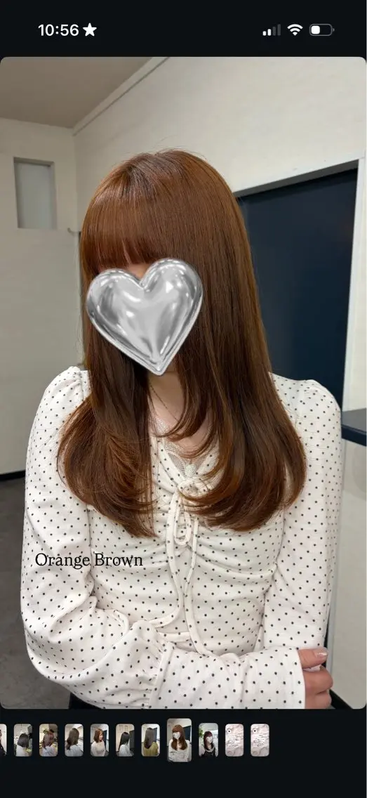 ロング カラー 浅尾 友菜のヘアスタイル