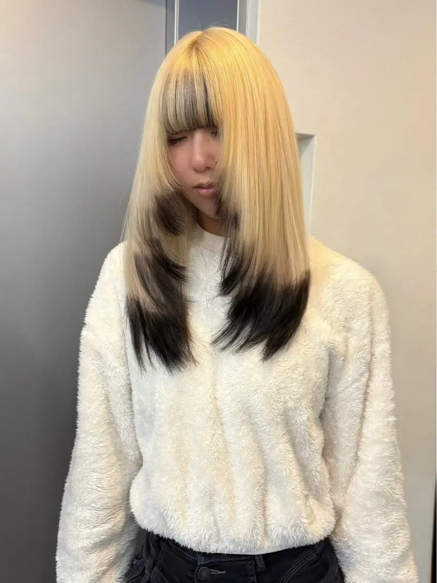 ロング ヘアカラー なんば、心斎橋🍓 ハイトーンnicoのヘアスタイル