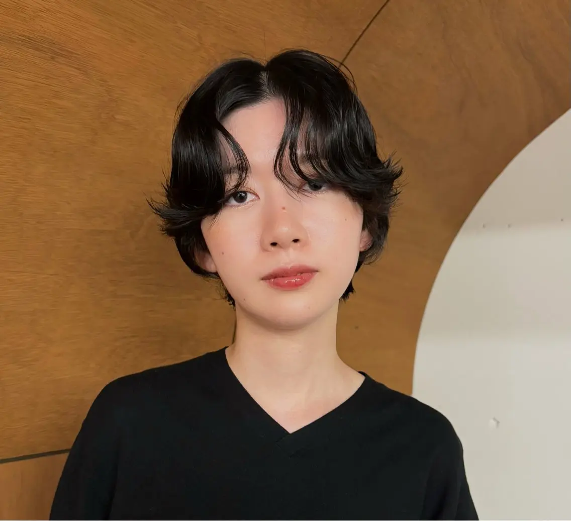 ショート パーマ ショートヘア カット パーマ 青木 若菜のヘアスタイル