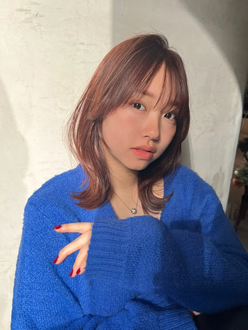 ミディアム カット ヘアカラー トリートメント 大宮/ボブ/縮毛矯正 大瀧菜月のヘアスタイル