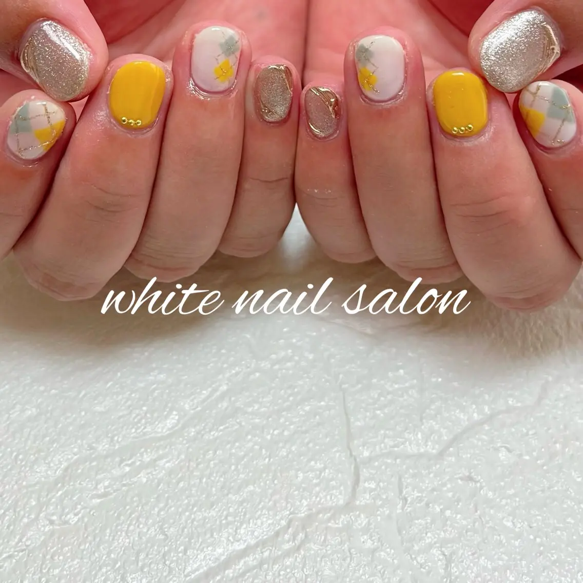 ネイル ラメ(グリッター) ハンドネイル white nail salonのネイルデザイン