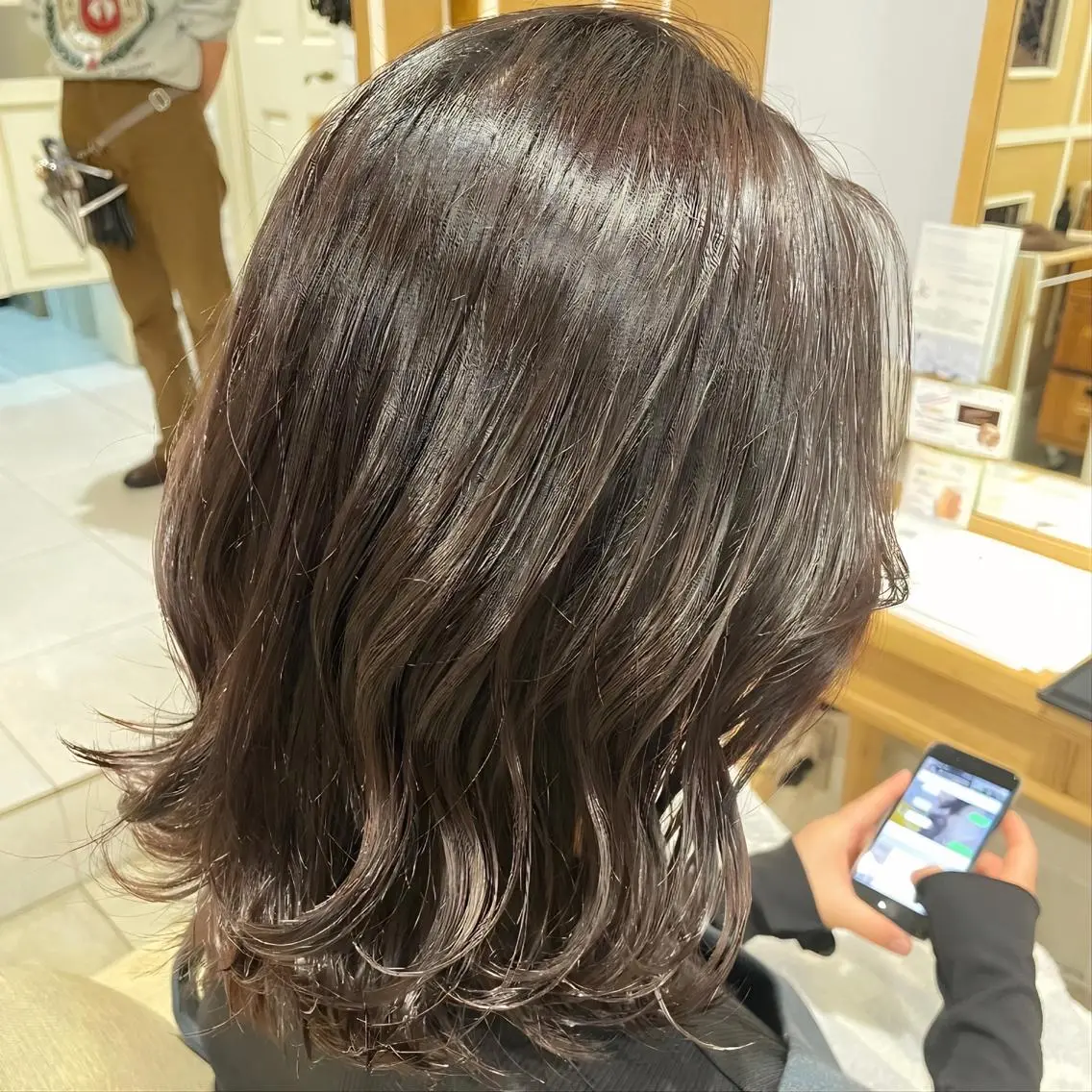 ミディアム カラー ブラウンカラー チョコレートブラウン カット ヘアカラー トリートメント すげさやか ✨メンズカットパーマのヘアスタイル