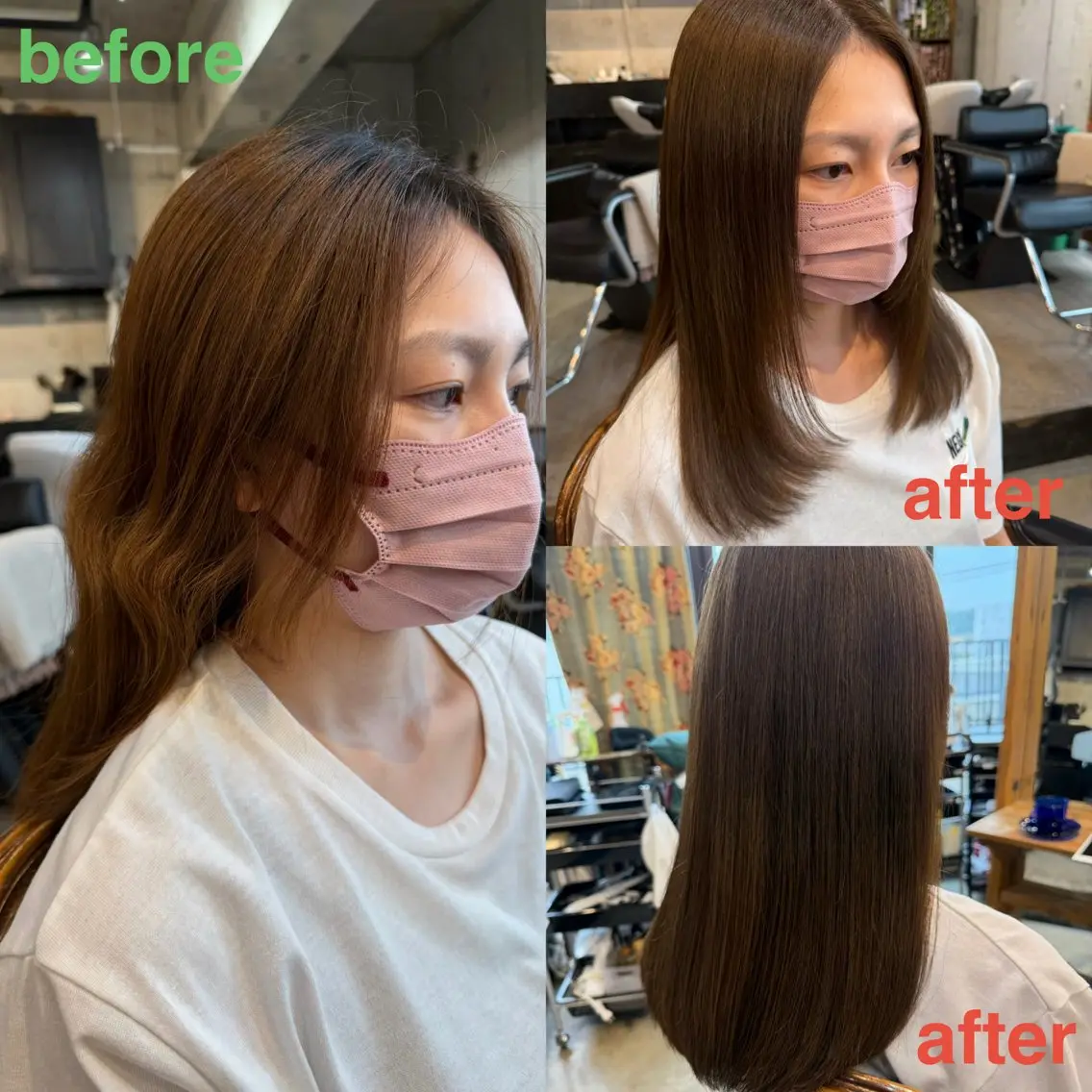 セミロング カラー アッシュ 透明感カラー レイヤーカット カット ヘアカラー トリートメント 🍀Ryosuke 🍀のヘアスタイル