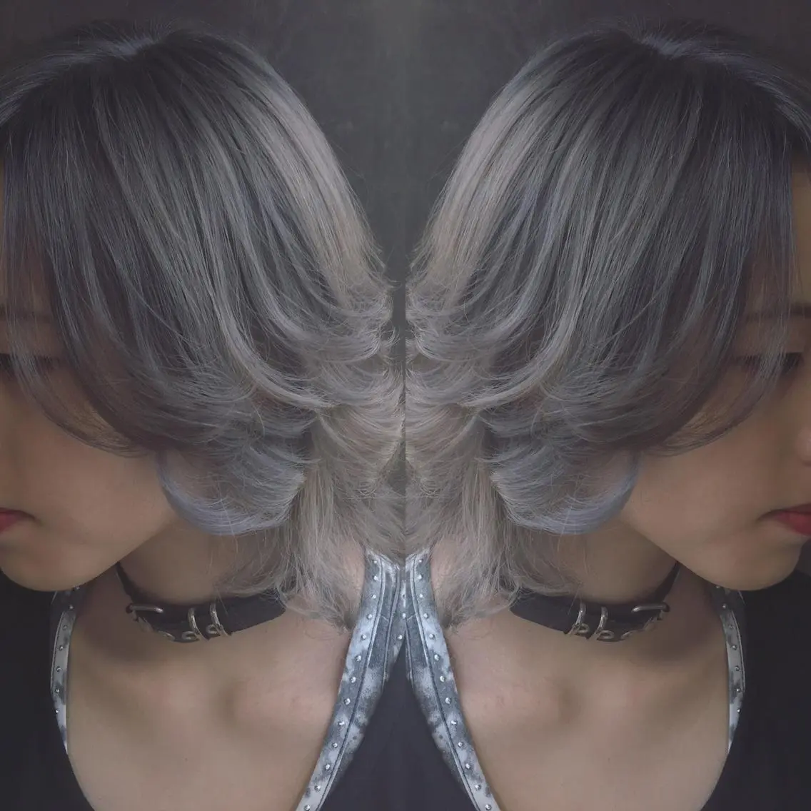 ショート カラー アッシュ シルバー シルバーアッシュ ハイトーン×髪質改善 KENTAのヘアスタイル