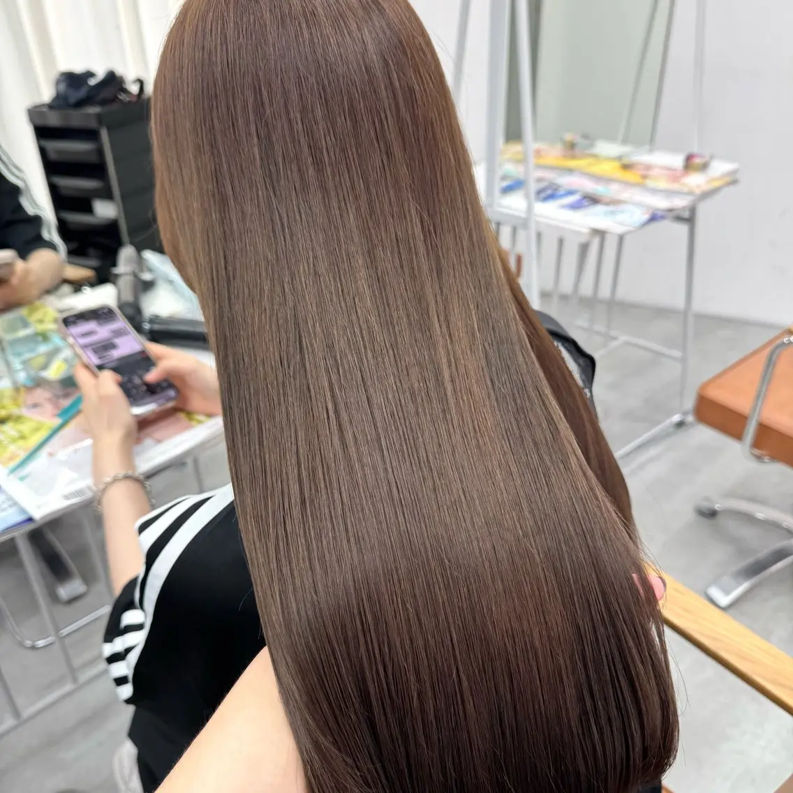 ロング カラー ヘアアレンジ ヘアカラー ブリーチなしカラー /新百合ヶ丘/安形翔のヘアスタイル