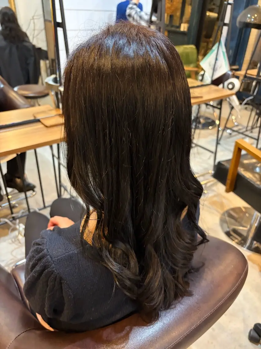 ロング カラー ブラウンカラー ヘアカラー 土屋 梓咲のヘアスタイル