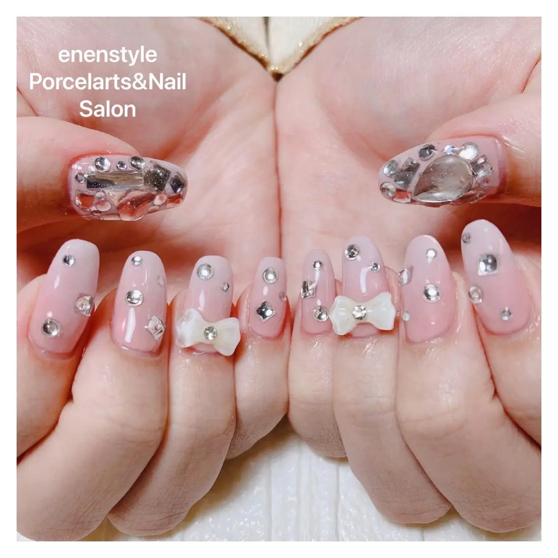 ミディアム ネイル 🐾enen style 🐾のネイルデザイン