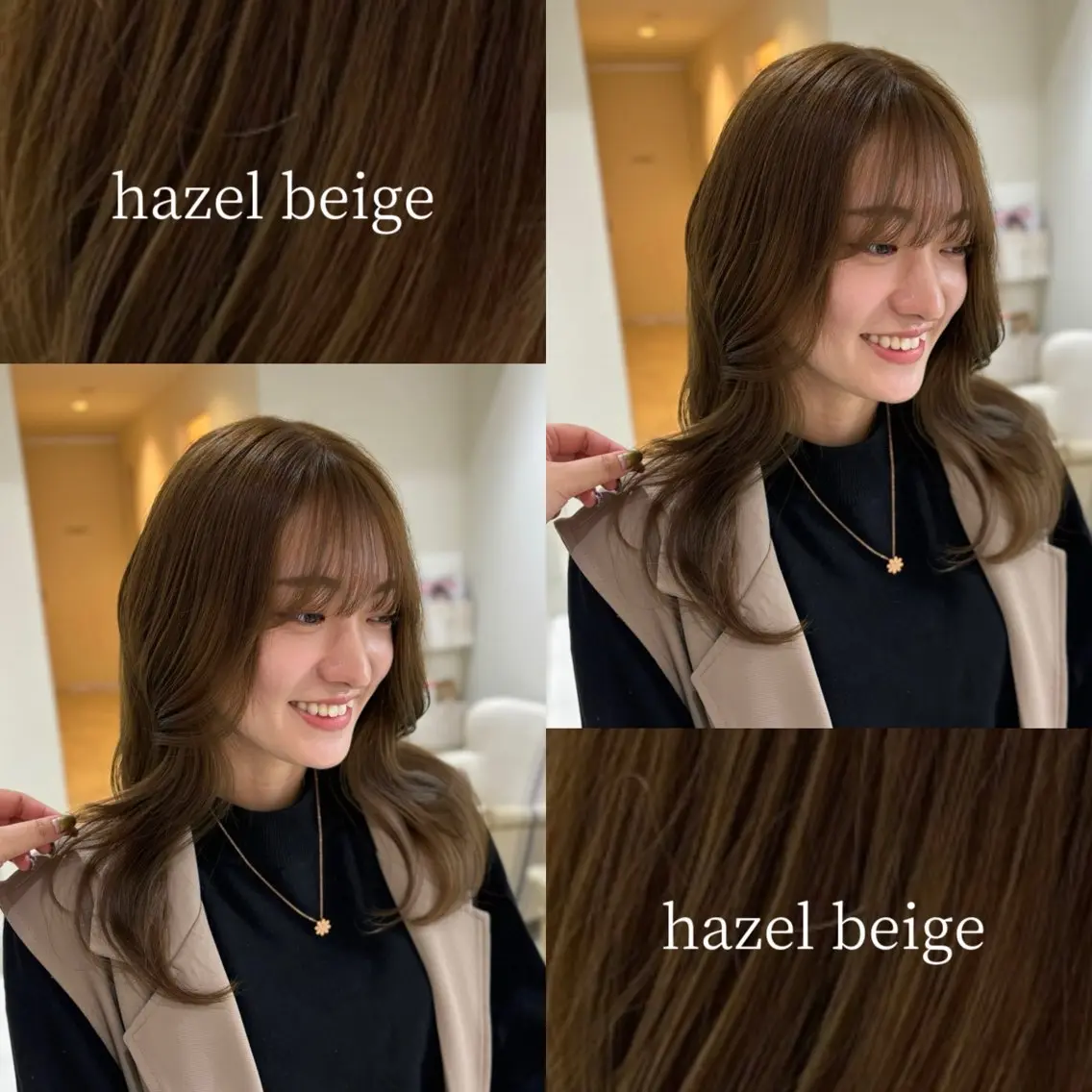 ミディアム カラー ヘアカラー トリートメント kotone🦋艶髪 似合わせカットカラーのヘアスタイル