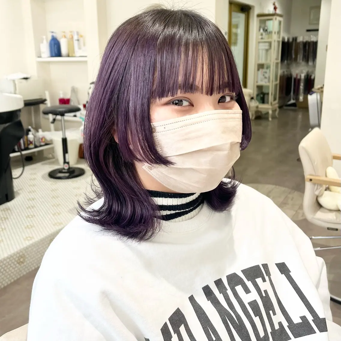 ミディアム ヘアカラー 羽.シールエクステ 🍓 篠田梓のヘアスタイル