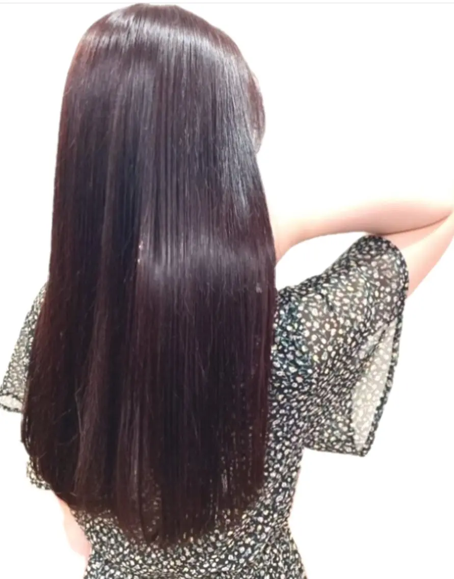 ロング 縮毛矯正 ヘアカラー 縮毛矯正 Annon プライベートサロンのヘアスタイル