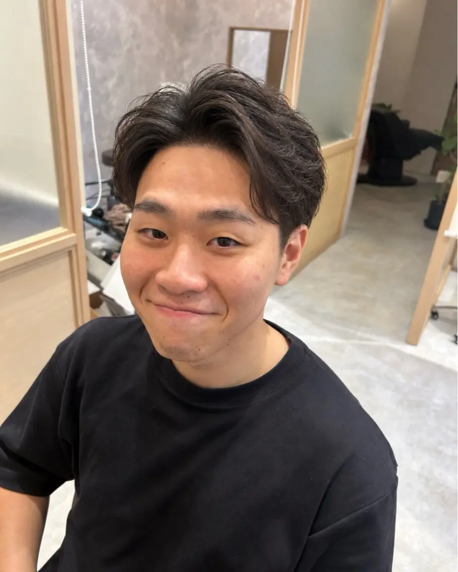 ショート メンズ メンズパーマ カット トリートメント ヘッドスパ 久木原 ゆりのヘアスタイル