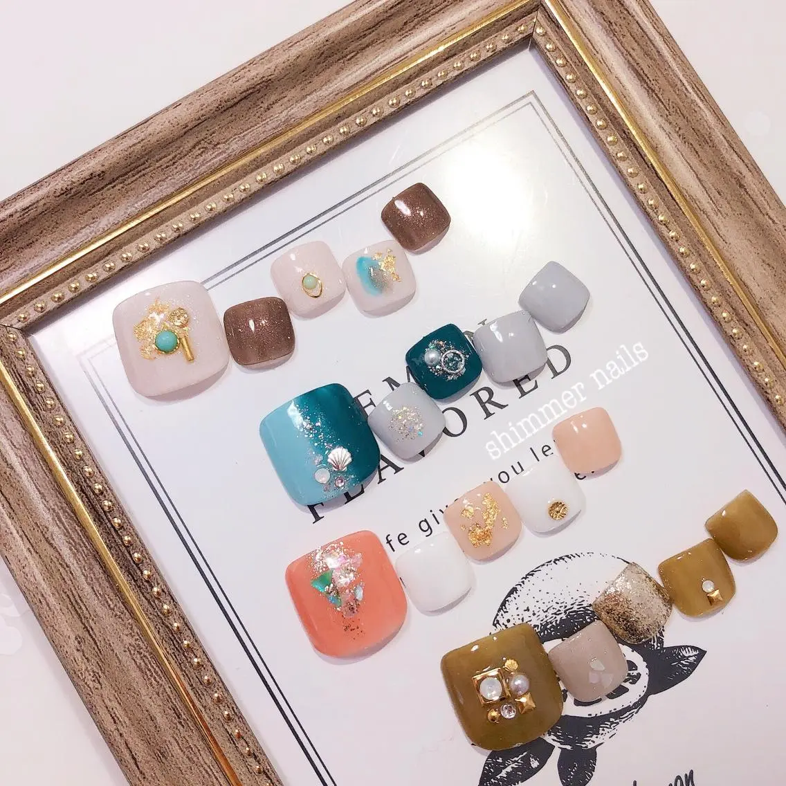 ネイル フットネイル shimmer nailsのネイルデザイン