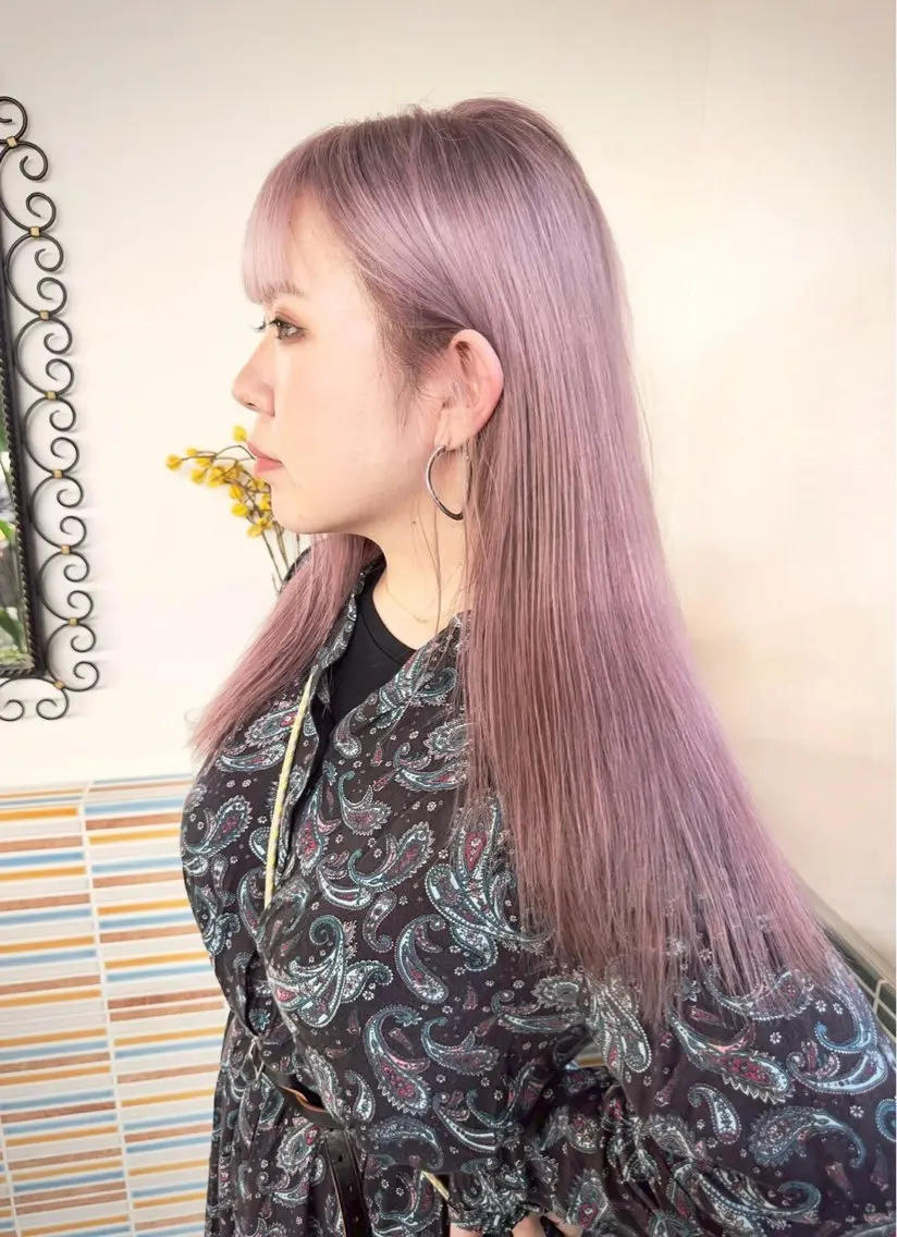ロング カラー ヘアカラー 複雑履歴修正/梅田 デザインカラー/しんのヘアスタイル