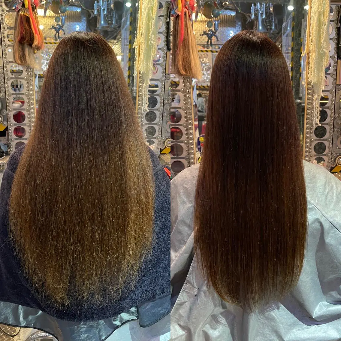 ロング カラー ヘアアレンジ 縮毛矯正 🌈派手髪エクステ ブレイズ🌈ひろとのヘアスタイル