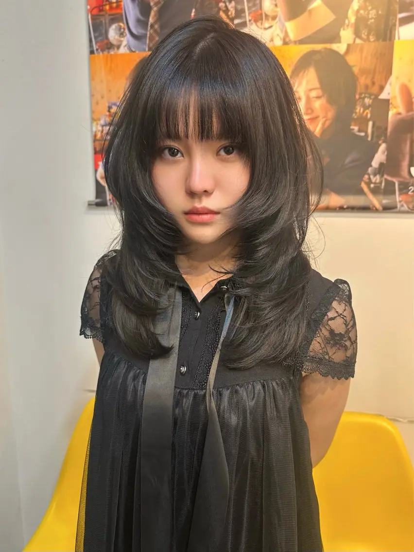 ロング カラー ヘアアレンジ カット ヘアカラー トリートメント レイヤー/ダブル カラー/YURINAのヘアスタイル