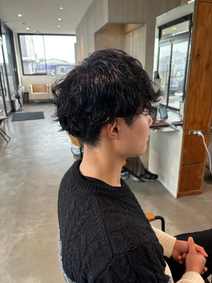 パーマ メンズ メンズパーマ ニュアンスパーマ 小木曽 里華のヘアスタイル