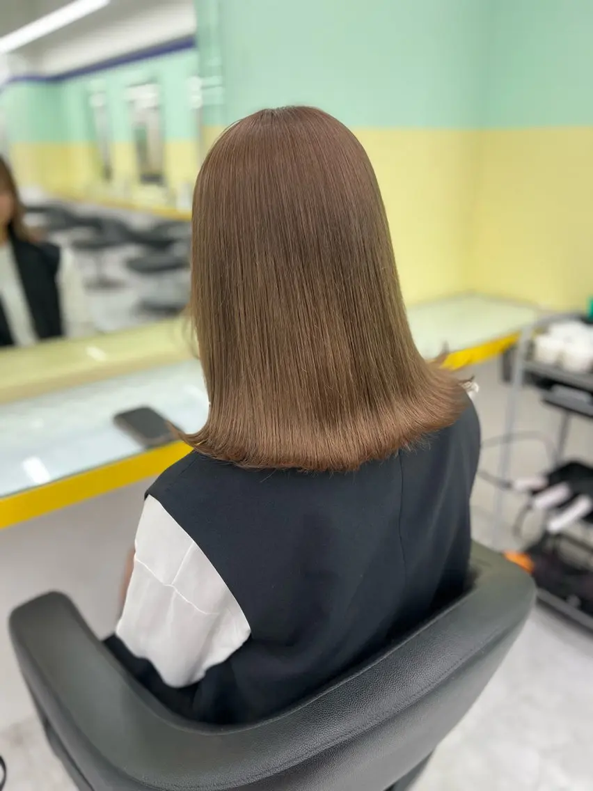 ロング カラー ヘアカラー 🧸レイヤー× ベージュ🥯カホ🍯のヘアスタイル