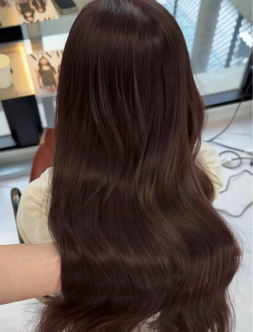 ロング カラー カット ヘアカラー 縮毛矯正 トリートメント 髪質改善/縮毛矯正/ ブリーチなしカラーのヘアスタイル