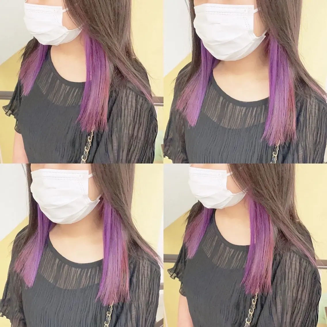 カラー ヘアカラー トリートメント 渋谷:インナーカラー ／🍒エリカ🍒のヘアスタイル