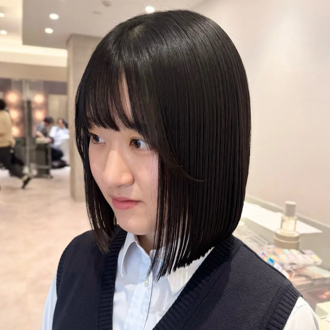 ミディアム 縮毛矯正 トリートメント カット 縮毛矯正 トリートメント NATSUNO ✮ボブ/縮毛矯正のヘアスタイル
