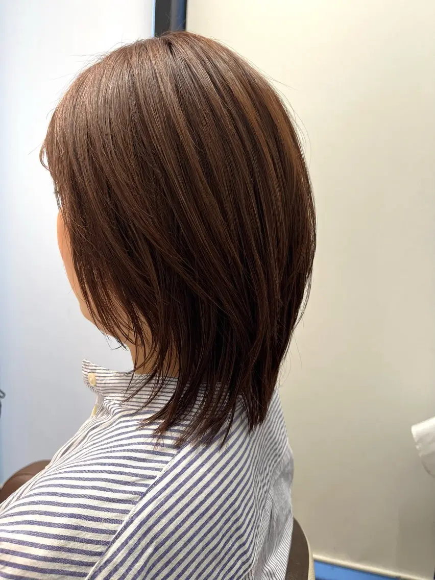 ミディアム カラー 髪質改善 トリートメント 藤井 仁紀のヘアスタイル