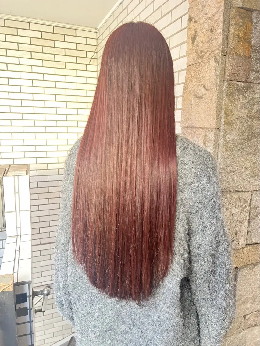 ロング カラー ピンクカラー カット ヘアカラー 萩原 凌✄のヘアスタイル