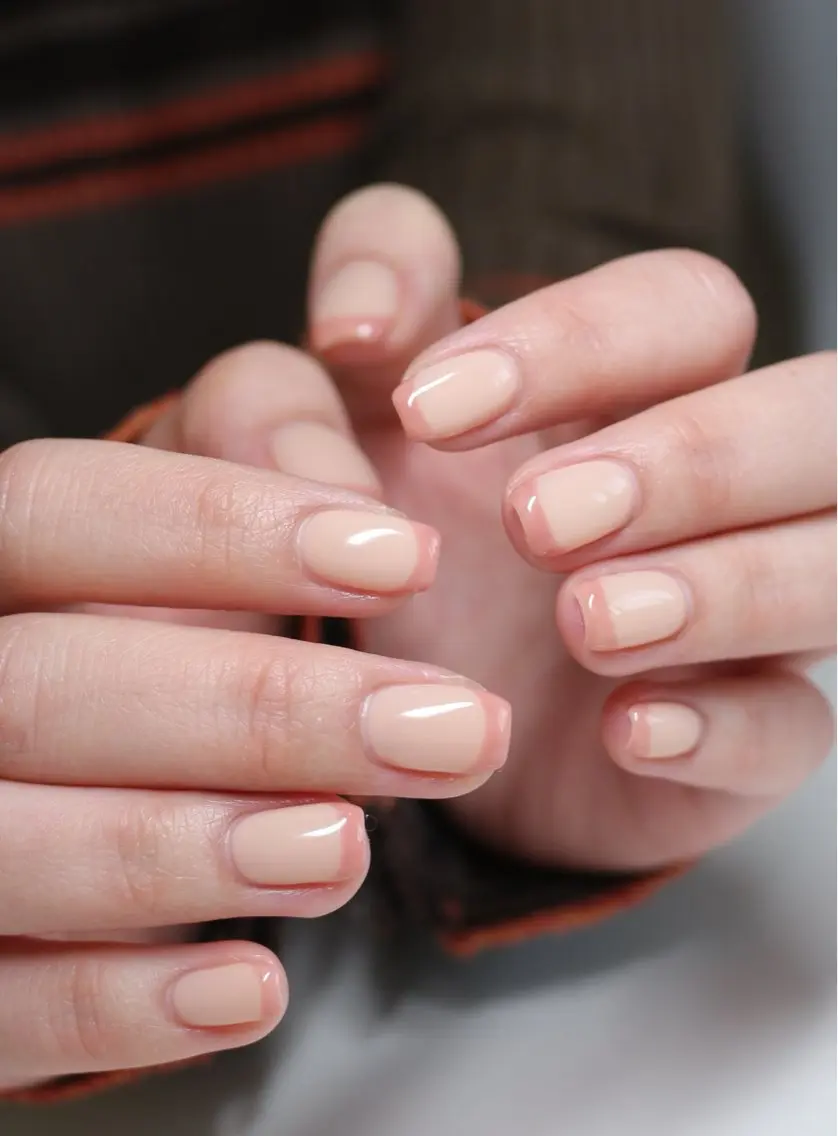 ネイル フレンチネイル 韓国ネイル ピンク 春ネイル ワンホンネイル ハンドネイル Baku Nailsのネイルデザイン