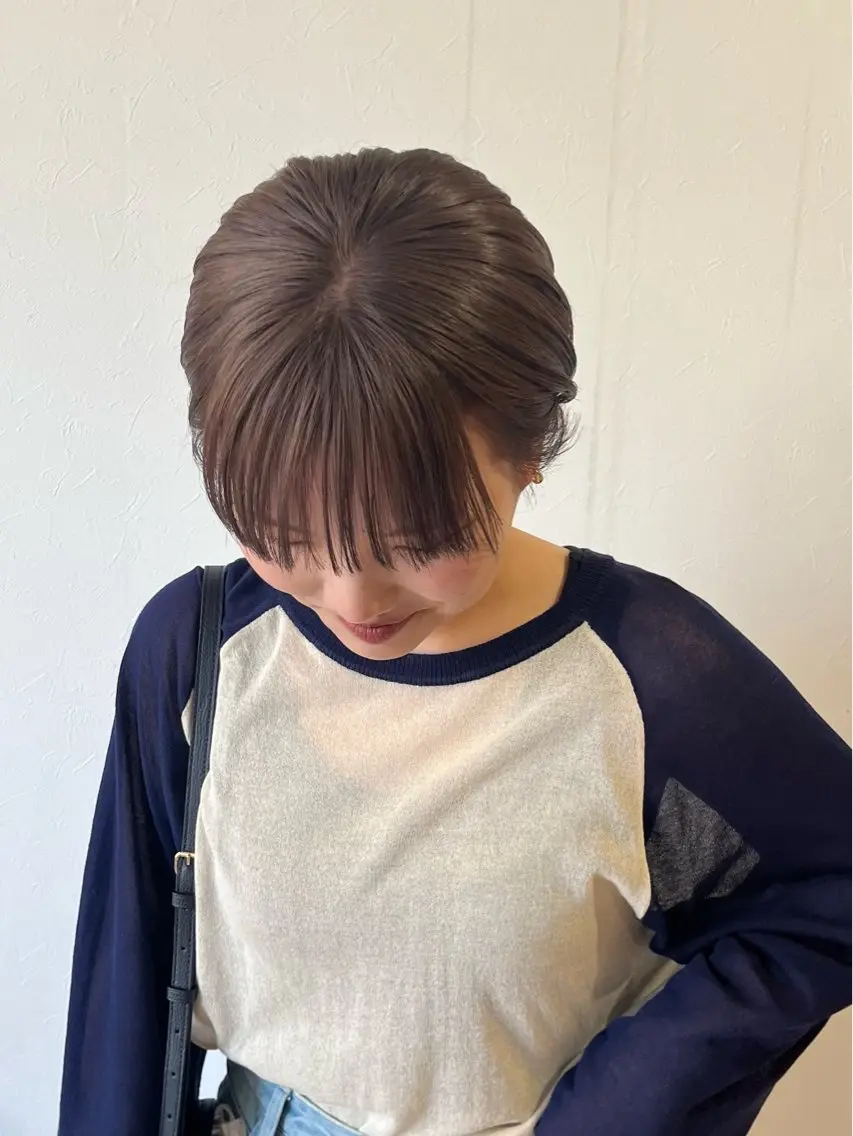 ショート カラー グレージュ ラベンダーカラー ラベンダーグレージュ ラベンダーグレー 鈴木由衣 /ショート/艶カラーのヘアスタイル