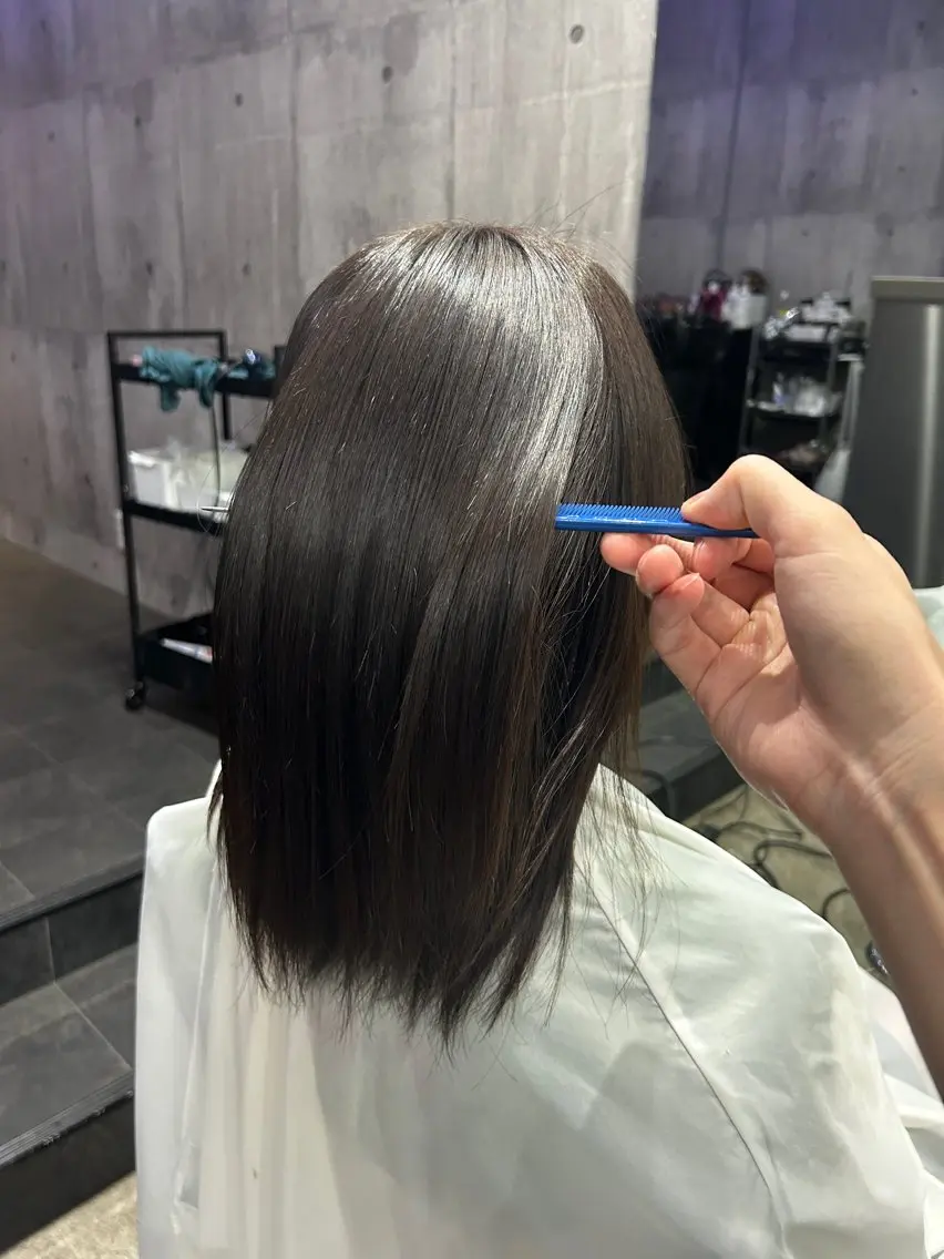セミロング カット 縮毛矯正 トリートメント 【朝ラク縮毛矯正】 髪質改善/kiryuのヘアスタイル