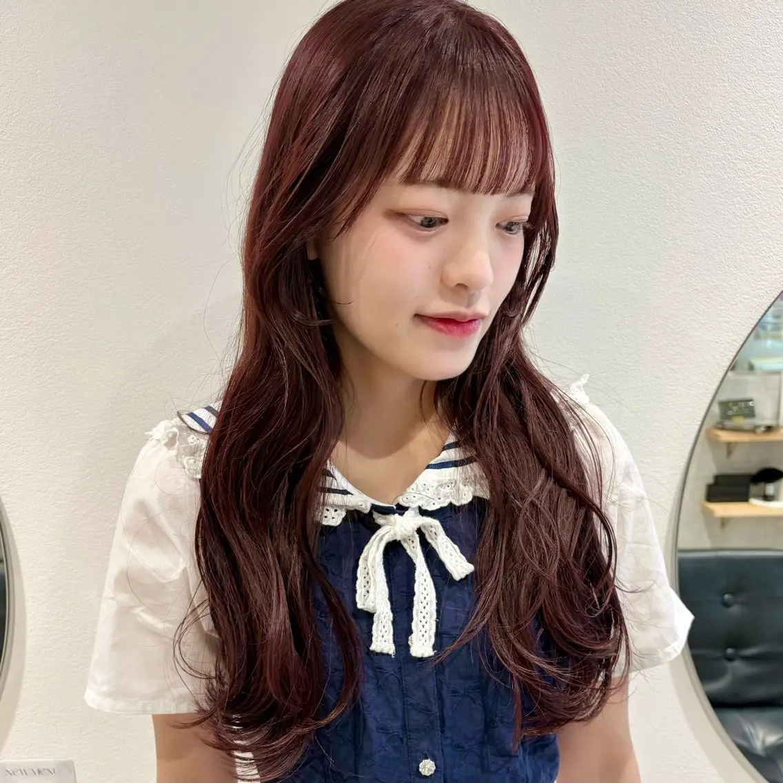 ロング カラー カット ヘアカラー トリートメント 🍊暖色×顔周り 🍊cocoroのヘアスタイル