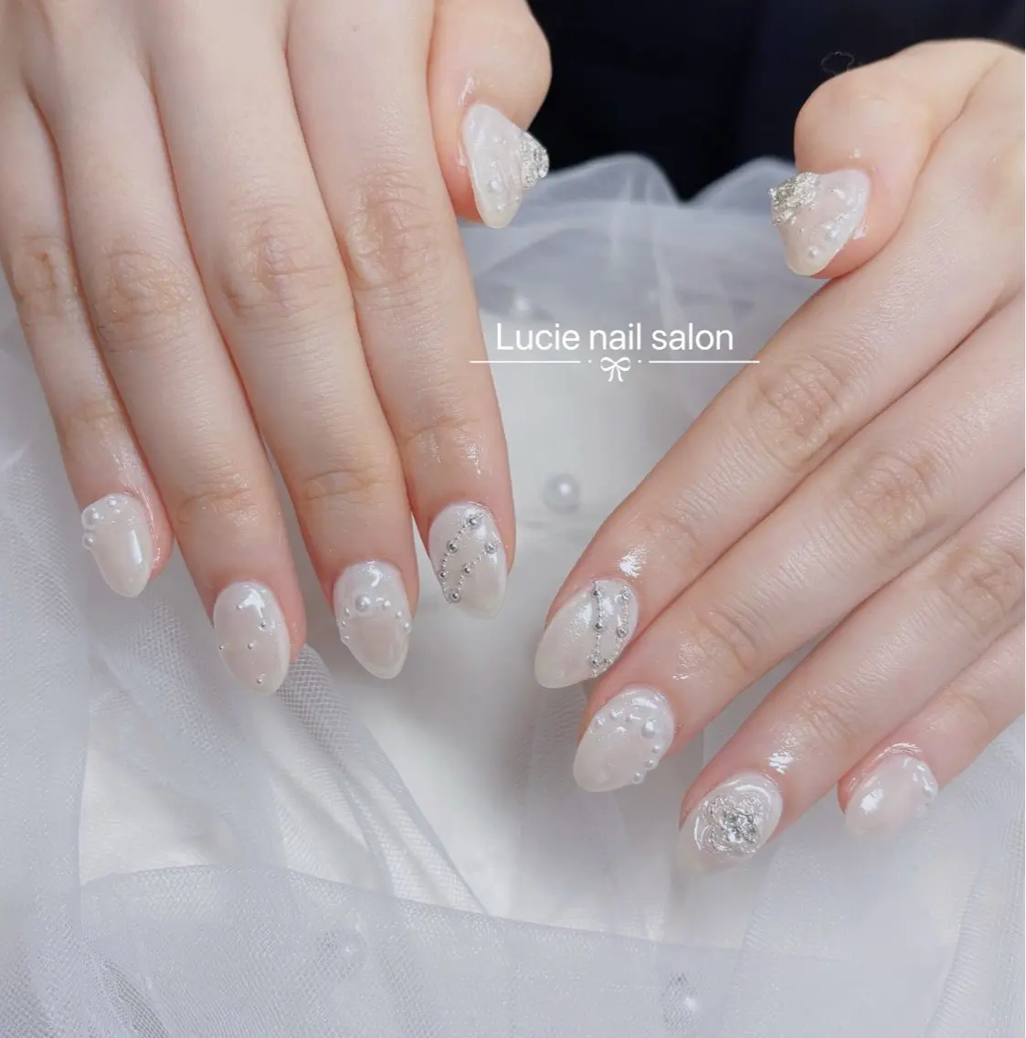 ネイル フレンチネイル ジェルネイル グラデーション 持ち込み オフィスネイル ハンドネイル LUCIE NAILのネイルデザイン