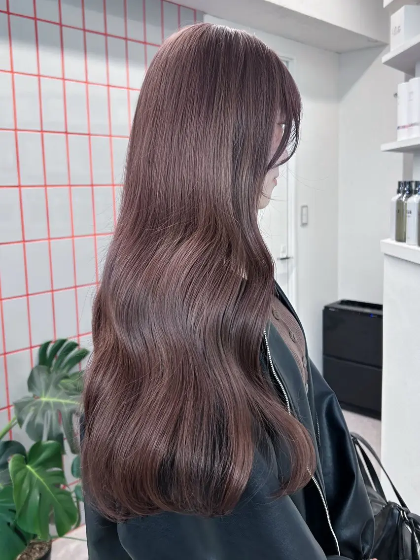 ロング カラー ブリーチ ブラウンカラー ブリーチなしカラー カット ヘアカラー トリートメント 💍モテる艶髪 透明感カラー💖のヘアスタイル