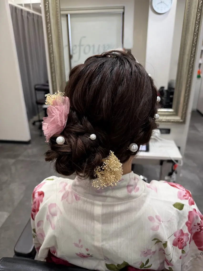 ロング ヘアアレンジ 籾木 美優のヘアスタイル
