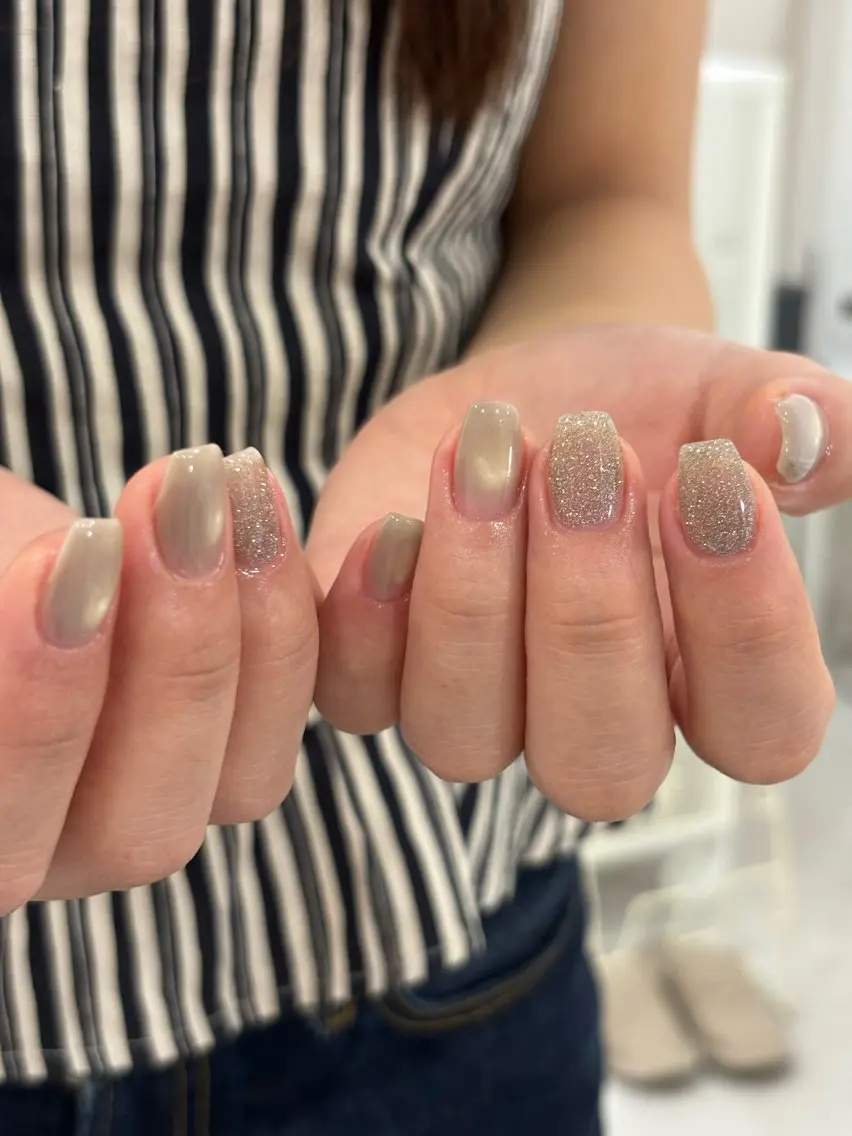 ネイル ラメ(グリッター) ハンドネイル HARUNOKA kotoneのネイルデザイン