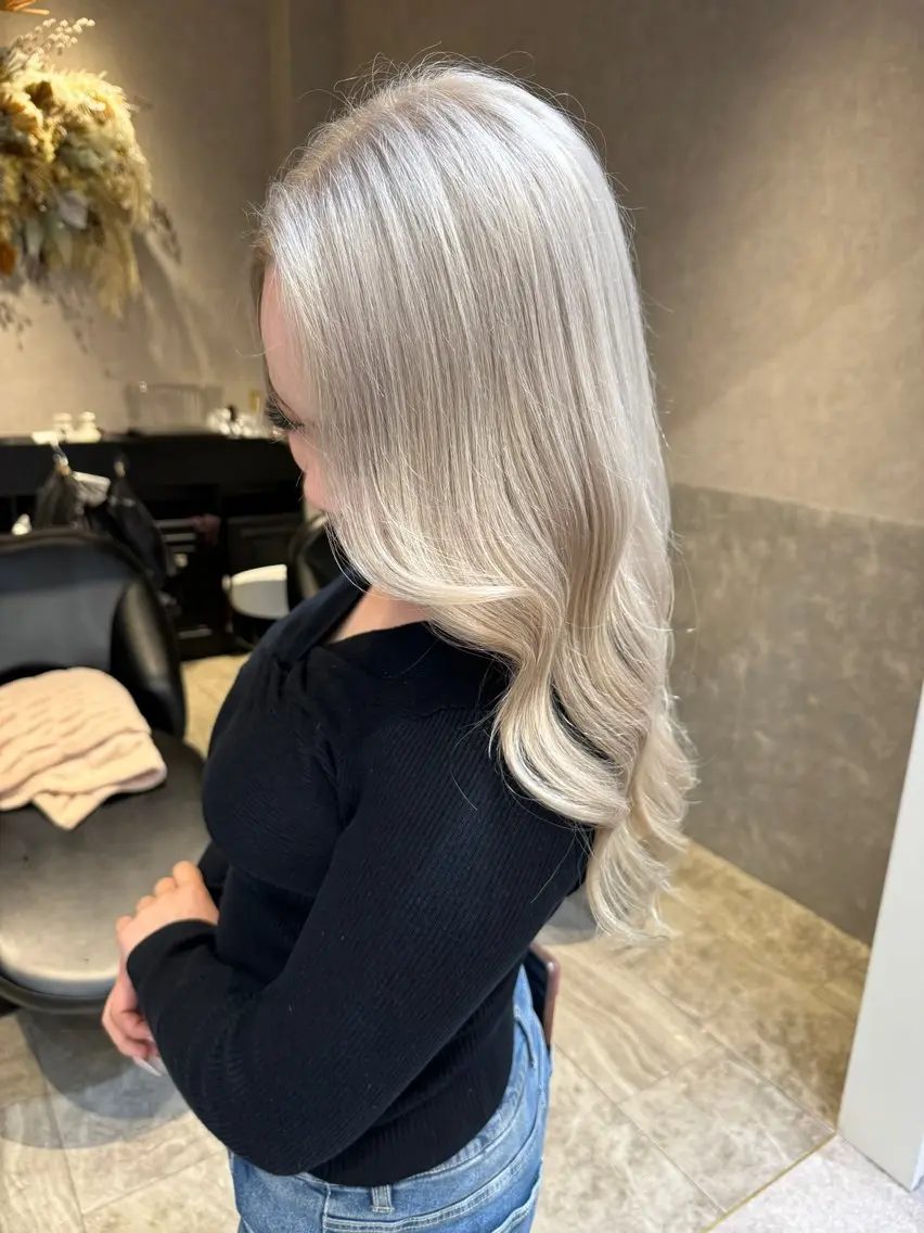 ロング ヘアカラー トリートメント ARIA💎縮毛矯正 ブリーチ💎複雑履歴のヘアスタイル