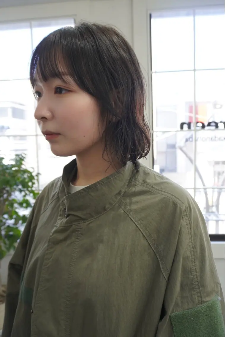 ミディアム カラー パーマ ミディアムパーマ ニュアンスパーマ レイヤー/似合わせ TAKUYAのヘアスタイル
