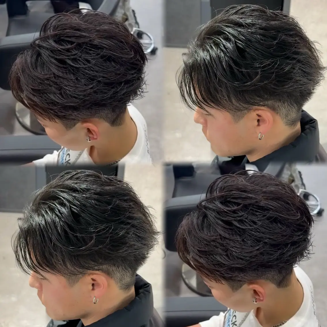 ミディアム パーマ ヘアアレンジ メンズ ミディアムパーマ フェザーパーマ メンズパーマ ニュアンスパーマ カット パーマ トリートメント ヘッドスパ ヘアセット 🔥ニュアンス フェザー小林海斗🔥のヘアスタイル