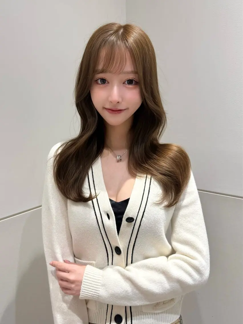ロング カラー カット ヘアカラー トリートメント 上品ヘア🤍顔周り/ レイヤー✨/林遼一郎のヘアスタイル