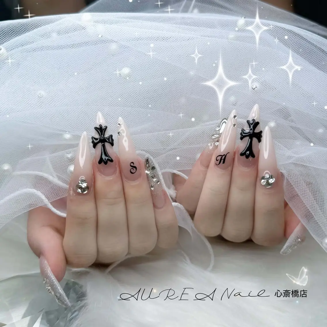 ネイル 長さ出し フレンチネイル 韓国ネイル ロングネイル シンプルネイル ハンドネイル ハンドケア Mina Aurea Nailのネイルデザイン