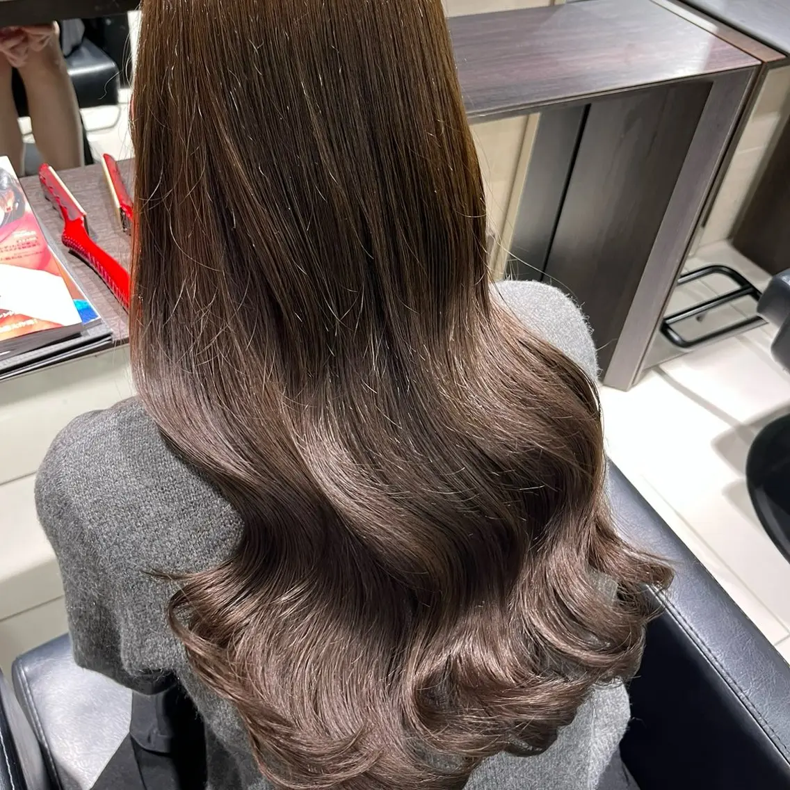 ロング ヘアカラー トリートメント あこ️🫧/暖色系 /まつパ/マツエクのヘアスタイル