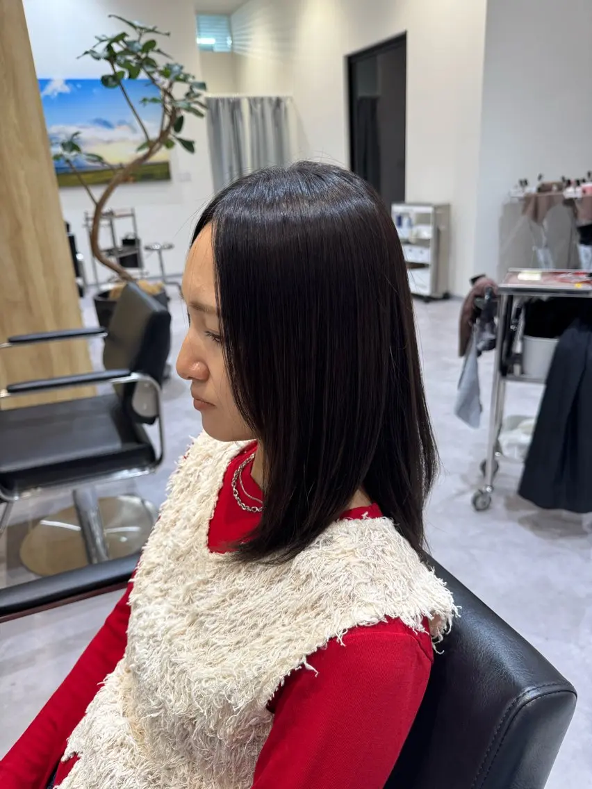 ロング 髪質改善 縮毛矯正 ヘアカラー 縮毛矯正 トリートメント 髪質改善/縮毛矯正 /メンズパーマ川田のヘアスタイル