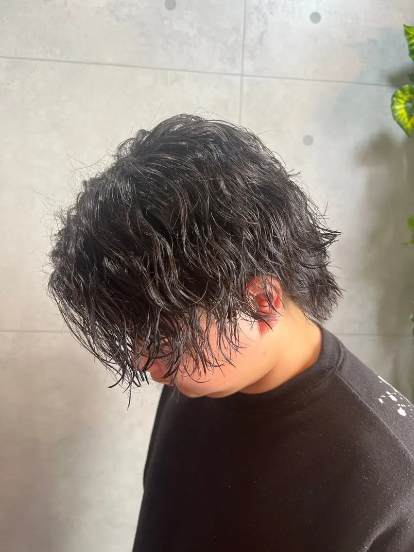 パーマ メンズ カット パーマ 角田 瀬名のヘアスタイル